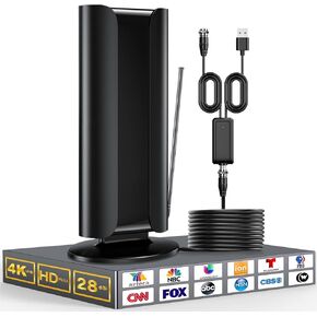 VIVESSSA 2025 Upgraded TV Antenna Indoor, 1100+ Miles Long Range Digital Antenna for Smart TV, Strongest Antenna for Local Channels, HD, 4K, 8K, 1080P