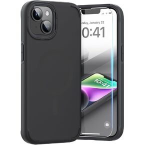 TEAM LUXURY for iPhone 13 Case/iPhone 14 Case, Protective Shockproof Rugged Hybrid Phone Cover, Wireless Charging Compatible [Undated Gen-II] - (Black)