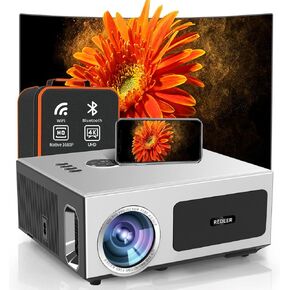 [Auto Focus]2025 Smart 4K Projector.1400ANSI Outdoor Projector 4K with Wifi and bluetooth,Native 1080P Projector Auto 6D Keystone.50% Zoom.PPT.Smart Home Movie Projector 4K+ for Phone/PC/TV Stick/PS5