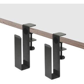 Desk Side Laptop Mount, Adjustable No Drill Laptop Holder for Desk, Vertical Under Desk Laptop Mount for Storage of Laptops, Tablets, Files, and Magazines (Black)