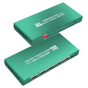 8K HDMI Splitter 1 in 4 Out 4k 120hz hue sync Box 1x4 hdmi Splitter 4k 120hz 4 Way hdmi Splitter hdmi 4 Way Splitter 1 in 4 Out 8k hdmi duplicator 1 in 4 Out