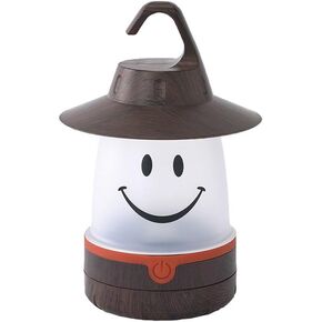 Time Concept SMiLE Soft LED Night Lantern - Woody Brown - Hanging Lamp, Battery-Operated