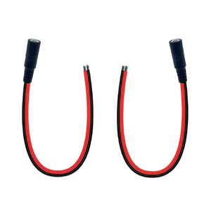 0.85FT 14AWG Heavy Duty DC 5.5x2.5mm Female Power Cord 12V/24V High Current Pigtail Cable for CCTV, LED Lights, Electronics 2PCS