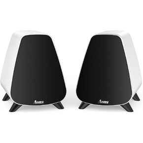 AS31 Active Bookshelf Speakers -2.0 Powered Stereo Compact laptops Desktop Speakers with 3’bass, Bluetooth 5.3, RCA/Optical/subwooder Output, 80W RMSWood for Music, Gaming, Podcasts,dj (White)