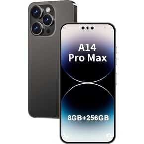 A14 ProMax Unlocked Android Phone 8-core Smartphone 8GB+256GB Cell Phone 24MP+50MP Camera Pixels 6800mAh Battery for Extended Standby 6.7inch HD Screen Unlocked Phone 5G Dual SIM (Gold)