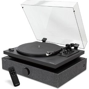 SpinDuo 2 Record Player Music System by Andover (Black) Including SpinBase 2 Speaker and SpinDeck 2 Turntable