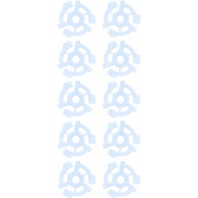 45 RPM Vinyl Record Adapters, 7 Inch Singles, Plastic Inserts (10) (Black)