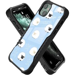 Compatible with iPhone 13/14 Case Anti Slip Shockproof Hard PC Back Soft TPU Prevention Protective Case, Unique Design Fashion Print for Women Men - Flying Saucer