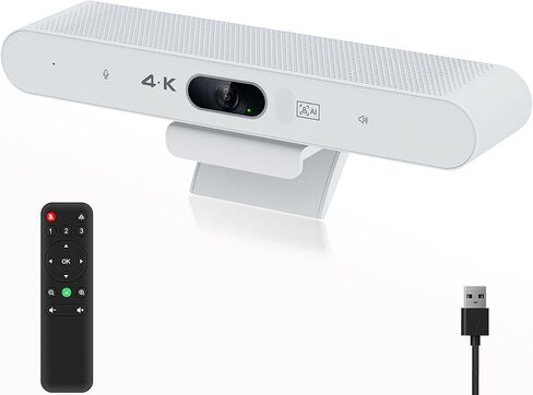 Conference Room Camera, 4K AI Conference Webcam with Microphone and Speaker in Saudi Arabia
