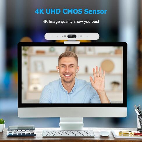 Conference Room Camera, 4K AI Conference Webcam with Microphone and Speaker in Saudi Arabia