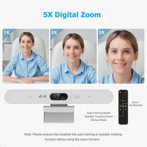 Conference Room Camera, 4K AI Conference Webcam with Microphone and Speaker in Saudi Arabia