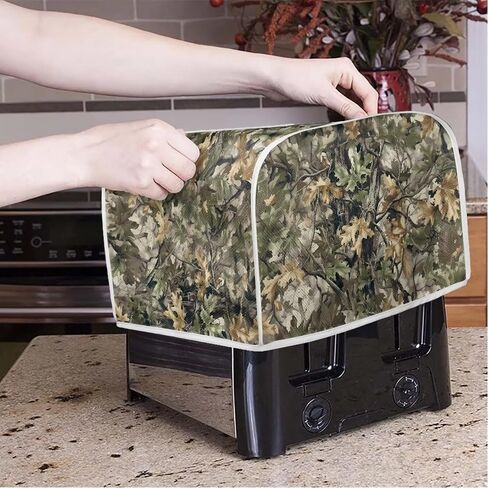 Talayituse Hunting Camo Print Toaster Cover Bread Toaster Oven Dustproof Cover, Universal Size Microwave Toaster Oven Cover for 4 Slice Toasters, M in Saudi Arabia