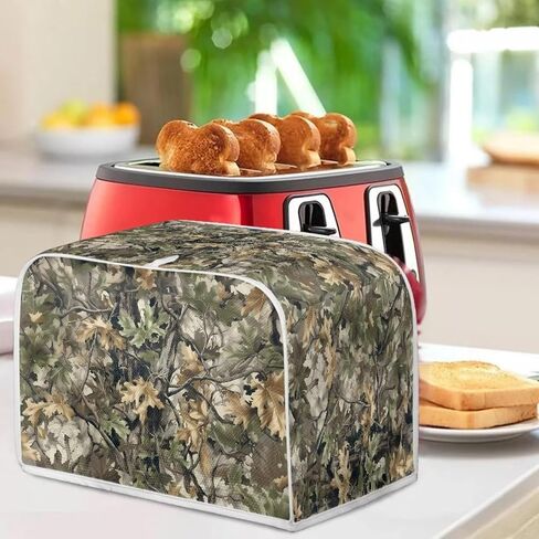 Talayituse Hunting Camo Print Toaster Cover Bread Toaster Oven Dustproof Cover, Universal Size Microwave Toaster Oven Cover for 4 Slice Toasters, M in Saudi Arabia