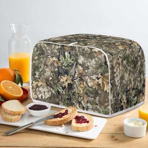 Talayituse Hunting Camo Print Toaster Cover Bread Toaster Oven Dustproof Cover, Universal Size Microwave Toaster Oven Cover for 4 Slice Toasters, M in Saudi Arabia
