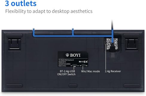 BOYI GK75 Pro Tri-Mode Hot Swap Mechanical Keyboard with Knob,Wireless TKL 75% RGB Customizable Backlit Gaming Keyboard,Bluetooth/2.4G/Wired for Gamers (Skyloong Red Switch,Promrose-Yellow Theme) in Saudi Arabia