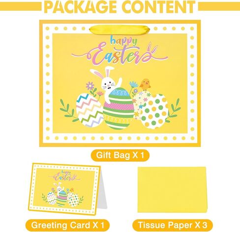 13" Large Happy Birthday Gift Bag with Tissue Paper,Card and Handles for Men Boy Kid Birthday Party (Blue Stripes) in Saudi Arabia