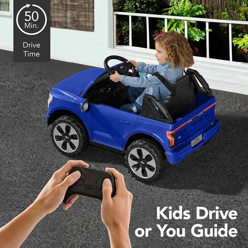 Best Choice Products Licensed Ford F-150 Lightning Truck Kids 24V 2-Seater Electric Ride On Car Toy w/ 132lb Weight Capacity, Parent Control - Black in Kuwait