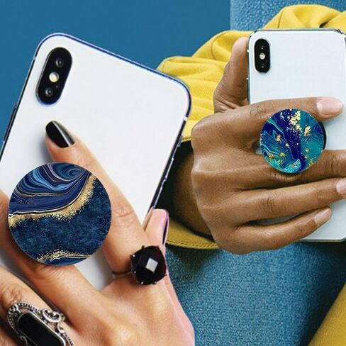 6 Pack Cellphone Phone Grip for Smartphones, Collapsible Stand Cell Phone Expanding Holder for Phone - Rose Gold Marble Black Purple in Saudi Arabia