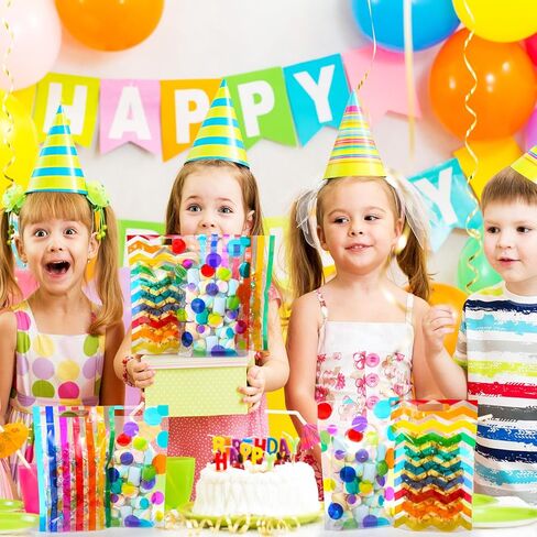 Pasimy 60 Pcs Jungle Animal Treat Bags Green Gold Safari Animal Palm Leaves Plastic Candy Goodie Bags with Handle for Two Wild Jungle Birthday Party Baby Shower Favors Supplies, 6 Design in Saudi Arabia