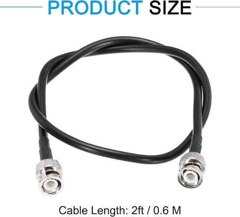 MECCANIXITY 1PCS RG58 Coaxial Cable 150ft/45.7 M, BNC Male to BNC Male Coax Cable 50 Ohm Low Loss Cable for CB Radio, Ham Radio, Antenna Analyzer in Kuwait