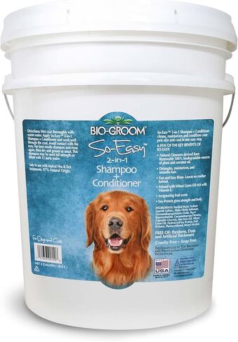 Bio-Groom So Easy 2 in 1 Shampoo & Conditioner- Dog & Puppy Shampoo and Conditioner Gallon, Detangling Dog Wash, Bulk Size for Grooming, Soap Free, 12:1 Concentration- Refreshing Fruit Scent, 1 Gallon in Saudi Arabia