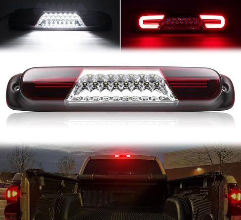 مصابيح الفرامل الثالثة LED متوافقة مع Silverado/Sierra 1500 2500 3500&HD&Classic 1999-2007، مركز سقف الكابينة الخلفي ضوء البضائع الأبيض وضوء الفرامل الأحمر (عدسة شفافة) in Saudi Arabia