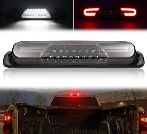 مصابيح الفرامل الثالثة LED متوافقة مع Silverado/Sierra 1500 2500 3500&HD&Classic 1999-2007، مركز سقف الكابينة الخلفي ضوء البضائع الأبيض وضوء الفرامل الأحمر (عدسة شفافة) in Saudi Arabia