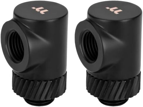 Thermaltake Pacific SF 90 Degree Adapter Matte Black/DIY LCS/Fittings CL-W396-CU00MK-A (Pack of 2) in Saudi Arabia