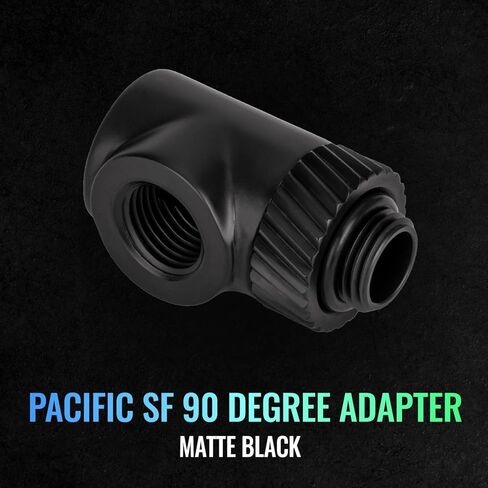 Thermaltake Pacific SF 90 Degree Adapter Matte Black/DIY LCS/Fittings CL-W396-CU00MK-A (Pack of 2) in Saudi Arabia