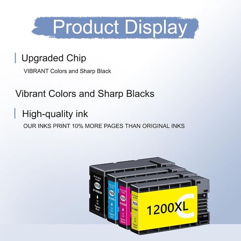 PGI-220 CLI-221 Ink Cartridge Compatible for Canon MX870 221 220 Ink Cartridges PGI220 CLI221 to use with MP560 MP620 MP640 MX860 MP980 MP990 iP3600 iP4600 iP4700 Printer(5 Pack) in Saudi Arabia