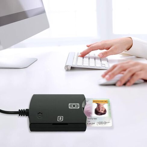 Smart Sim Card Reader Conster: EMV Reader Writer Programmer DOD Military USB ISO7816 Contact Common Access CAC READER + SDK KIT - READER CREDITARD WITH MAC OS ، WIN ، LINUX (Black) in Kuwait