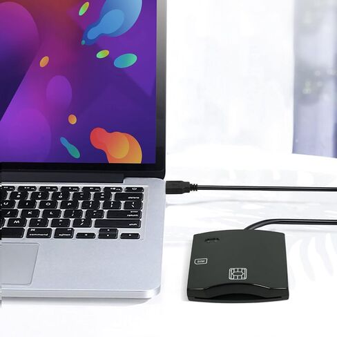 Smart Sim Card Reader Conster: EMV Reader Writer Programmer DOD Military USB ISO7816 Contact Common Access CAC READER + SDK KIT - READER CREDITARD WITH MAC OS ، WIN ، LINUX (Black) in Kuwait