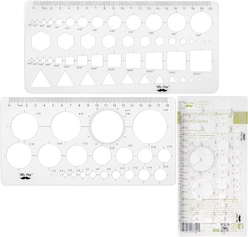 Mr. Pen- Circle Template, Circle Stencil, Circle Template for Drawing Stencils, Geometric Stencils in Saudi Arabia