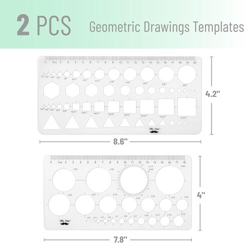Mr. Pen- Circle Template, Circle Stencil, Circle Template for Drawing Stencils, Geometric Stencils in Saudi Arabia