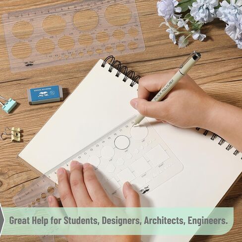 Mr. Pen- Circle Template, Circle Stencil, Circle Template for Drawing Stencils, Geometric Stencils in Saudi Arabia