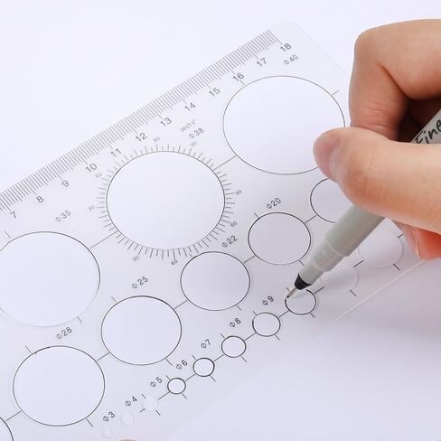 Mr. Pen- Circle Template, Circle Stencil, Circle Template for Drawing Stencils, Geometric Stencils in Saudi Arabia