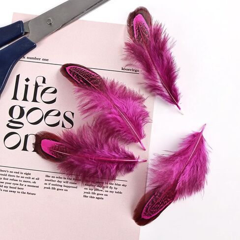 THARAHT Pheasant Plumage Feathers 120pcs Natural 2-3 Inches for Thanksgiving Crafts Hats Sewing Clothing Wedding Dream Catcher Decoration Feathers,Multicolored in Kuwait