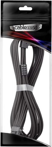 CableMod Universal Pro ModFlex Sleeved 12V-2x6 12VHPWR 90° StealthSense Direct PCIe Cable (Variant A, Black) in Kuwait