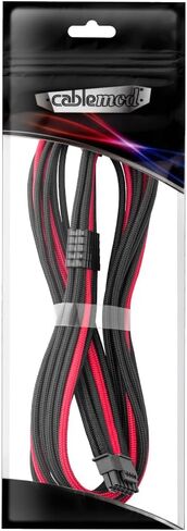 CableMod Universal Pro ModFlex Sleeved 12V-2x6 12VHPWR 90° StealthSense Direct PCIe Cable (Variant A, Black) in Kuwait