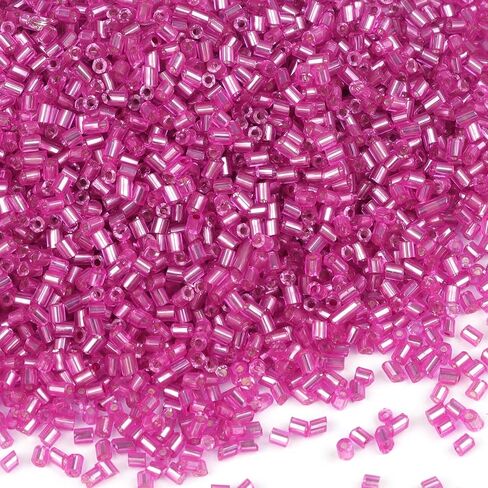 6000pcs Bugle Beads, White Embroidery Tube Beads for Jewelry Making, Small Short Beads for Craft DIY Bracelet Necklaces Supplies, 3x2mm in Saudi Arabia