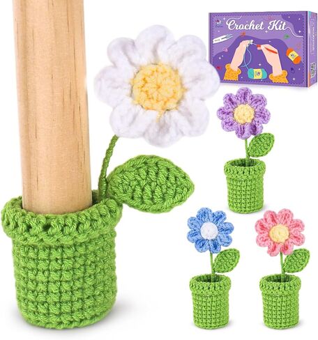 Crochetta Crochet Kit for Beginners, Crochet Starter Kit w Step-by-Step Video Tutorials, Beginner Crochet Kit for Adults Kids Women Men Complete Kit Included (Ice Cream Axolotls) in Kuwait