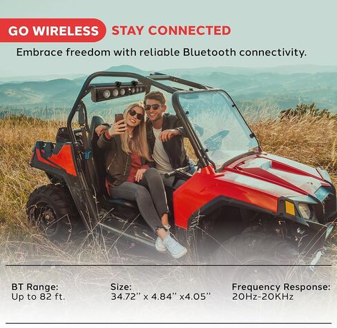 Pyle 36 "Marine ATV UTV Bar مع Bluetooth-طاقة ذروة 270 واط ، أمبير مدمج ، مصابيح RGB ، 6x 4 مكبرات الصوت ومكبرات الصوت 2x 1 ، USB/AUX ، Mountbar Mount in Saudi Arabia