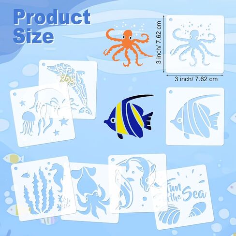 64 Pcs Flower Stencils for Painting, 3 Inch Plastic Reusable Floral Stencils DIY Craft Template Paint Stencils Set for Wall, Canvas, Drawing, Crafts, Art (Nature Element) in Saudi Arabia