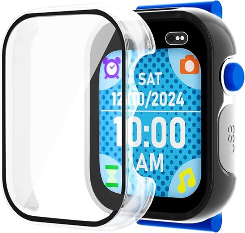 حامي شاشة Newjourney لـ VTech Kidizoom Smartwatch DX4 ، حزمة 2 ، غطاء صلب كامل مع المصد (واضح+واضح) in Kuwait