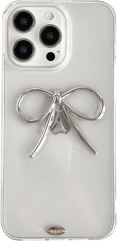 قوس ثلاثي الأبعاد بسيط واضحة للهاتف ناعم متوافق مع حالة iPhone (Silver ، for iPhone 12) in Kuwait