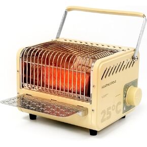 ALOCS 3 in 1 Portable Heater and Stove, 5200BTU Camping tent heater, Outdoor Camping Gas Stove with Shelf for Storage,Adjustable Temperature Camping Heaters for Tent, Fishing, Hiking, Trekking