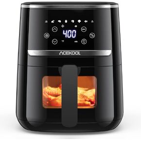 Air Fryer Oven 5QT, Air Fryers with Oil Free Touch Screen Low Noise, 8-in-1 Functions, Air Fry, Roast, Bake, Broil, Preheat, Digital Small Air Fryer, Timer & Temperature Control Compact Air Fryers