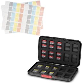Case + Label：Pop Up Style Memory Card Case with 120PCS Memory Card Labels