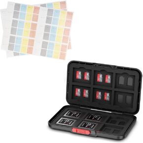 Case + Label：Pop Up Style Memory Card Case with 120PCS Memory Card Labels