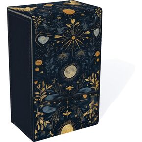 Pearlized Grey Tarot Card Holder with Black Interior – Fold-Top Case with Magnetic Lid Closure – Fits Standard Tarot Decks – Outer Dimensions 5.39 x 3.38 x 2 Inches (Pearlized Grey)